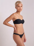Marrakesh Solid Twisted Padded Bandeau Bikini Top
