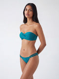 Marrakesh Solid Twisted Padded Bandeau Bikini Top